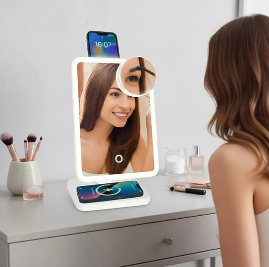 ESPEJO LED SMART BEAUTY™ CON PARLANTE BLUETOOTH 💄🔊